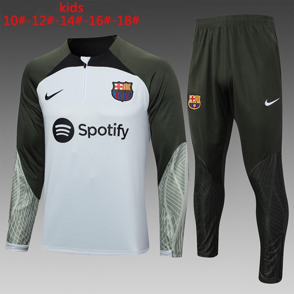 Ninos Sudadera De Training Barcelona 2024 Blanco Gris